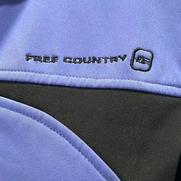 𝅺free Country Purple And Black Softshell Jacket Sz S - Picture 12 of 16